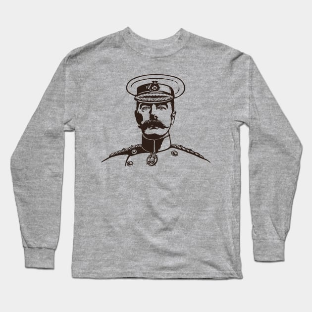 Horatio Herbert Kitchener - British Army Officer Long Sleeve T-Shirt by Distant War